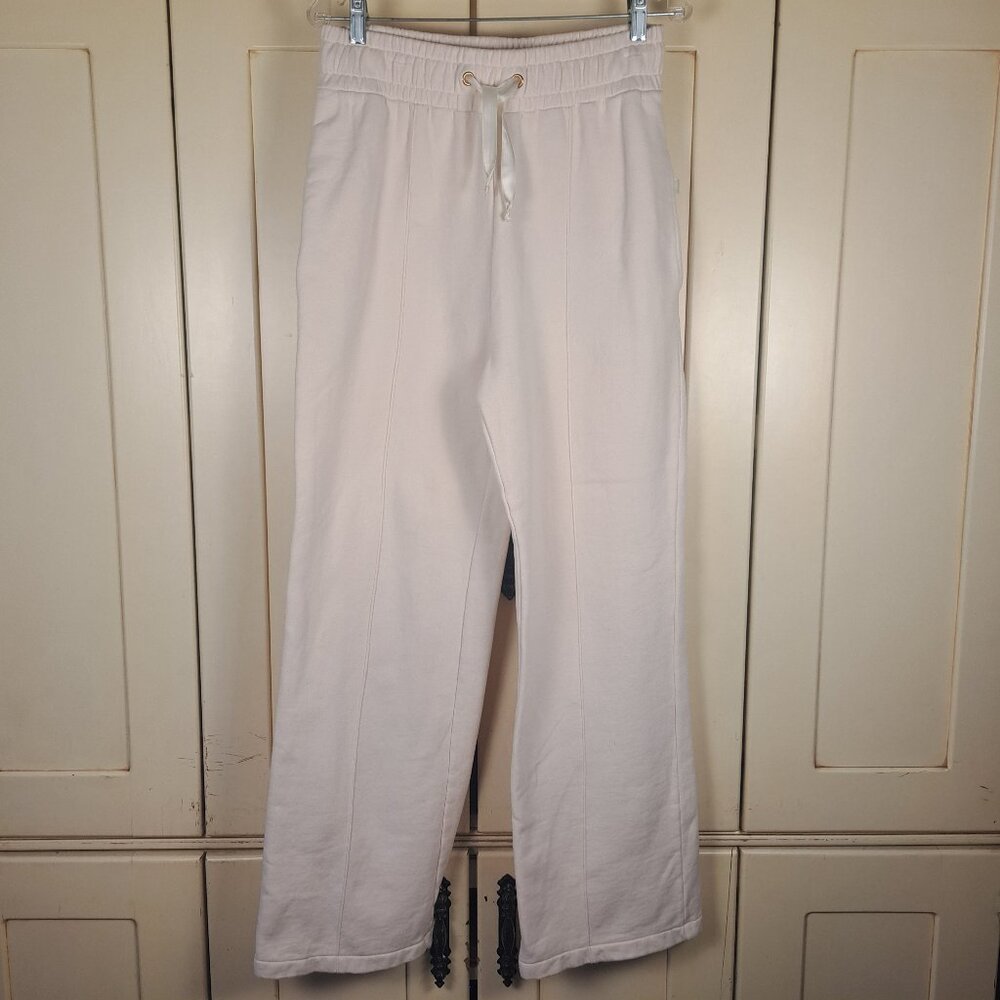Wide Leg Drawstring Pants in Light Cream